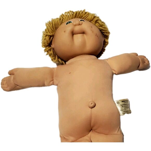Vintage 1982 Cabbage Patch Doll Blonde Hair Green Eyes Dimples HM#2 TLC Rare - Picture 3 of 9